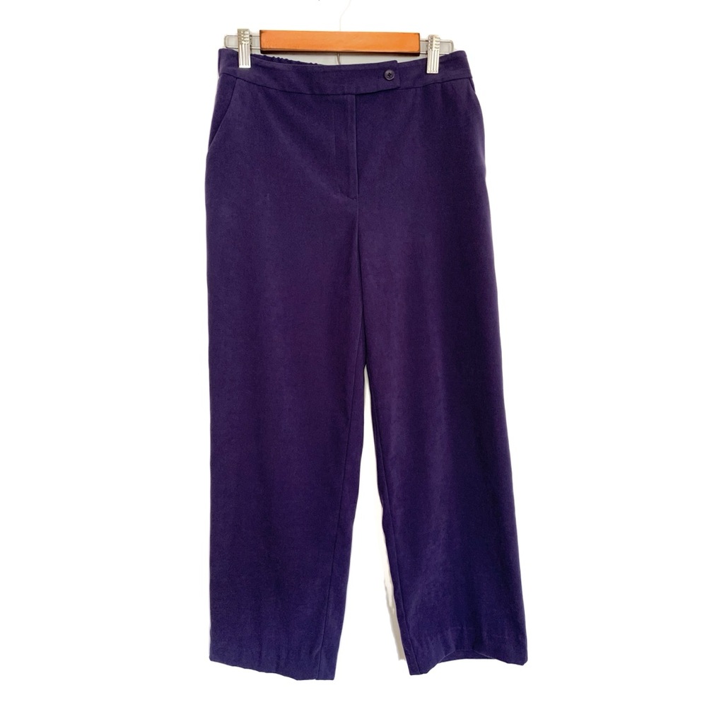Purple Petite Straight Leg Pants